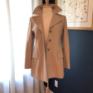 petite tan wool coat